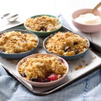 Mini Pear & Blueberry Crumbles